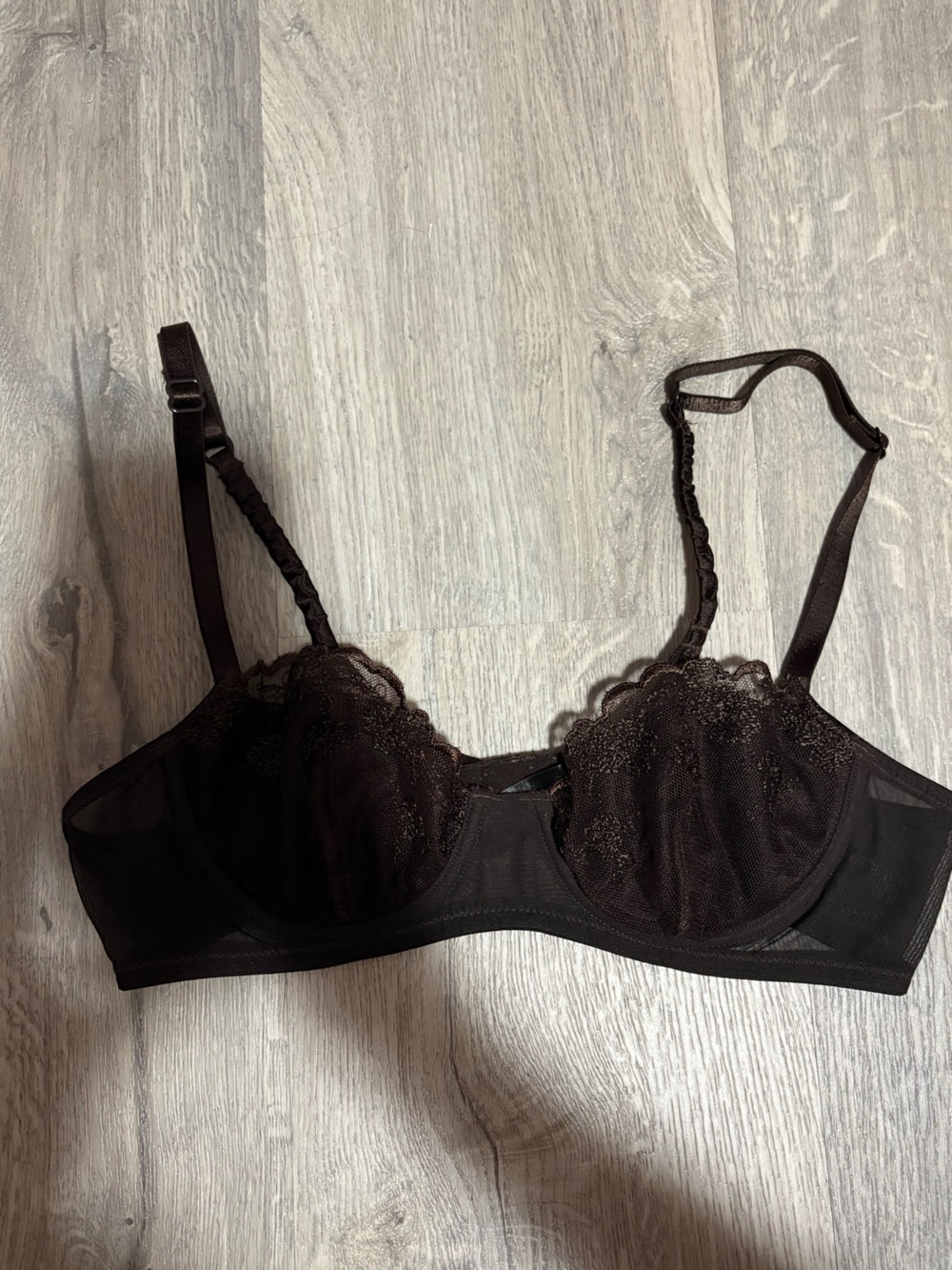 Marks & Spencer Dark Brown Lace Underwire Bra size 34a